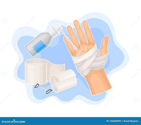 Bandaged Hand After Fracture Or Injury Stock Photography ...