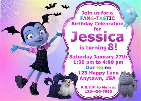 Vampirina Birthday Party Invitation/ Disney themed Vampirina | Etsy