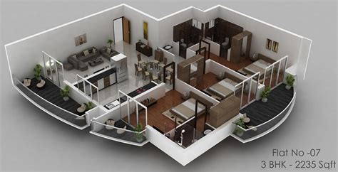 Duplex House Design Plan 3d New