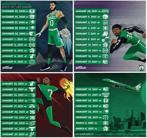 Celtics release schedule for the first half of the season