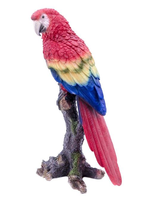 Parrot Garden Statue on a Branch Parrot Garden, Macaw Parrot, Blue ...