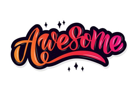 The Word Awesome Clipart