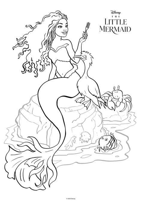 free printable ariel coloring pages the little mermaid ready for download