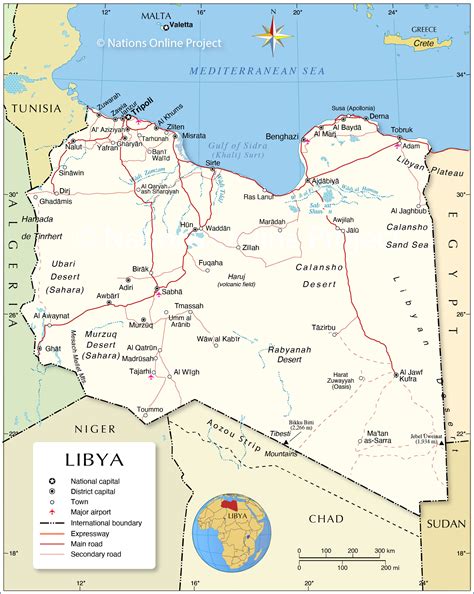 Political Map of Libya - Nations Online Project