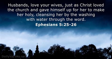 Ephesians 5:25-26 - Bible verse - DailyVerses.net