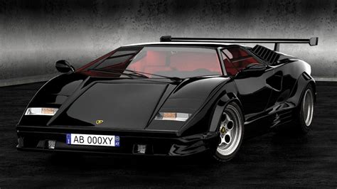 Black Lamborghini Countach Wallpaper