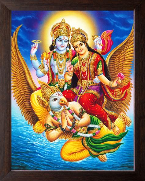 Buy Art n Store Lord Vishnu and Goddess Lakshmi on Garuda HD Printed ...