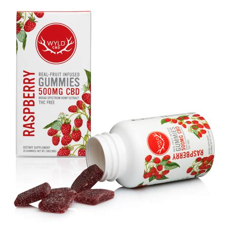 Wyld Gummies. CBD Raspberry flavored gummies| Calm Better Days