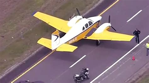 Plane makes emergency landing on US highway | US News | Sky News