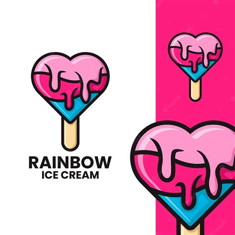 Premium Vector | Rainbow ice cream art illustration