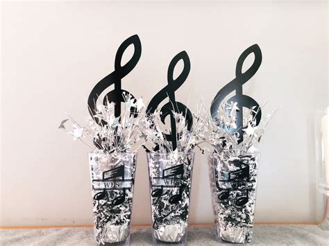 Music centerpieces | Music party decorations, Music themed parties ...