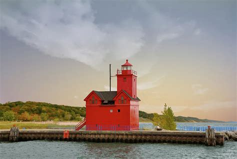 Beautiful Lighthouse at Holland Michigan Photograph by William Reagan ...