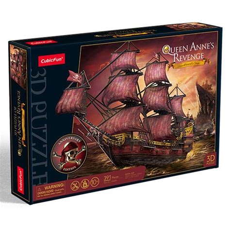 3D Puzzle - Queen Anne's Revenge Blackbeard Ship (Anniversary RED ...