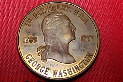 COIN, METAL, OR TOKEN GEORGE WASHINGTON 1789 - 1797 -- Antique Price ...