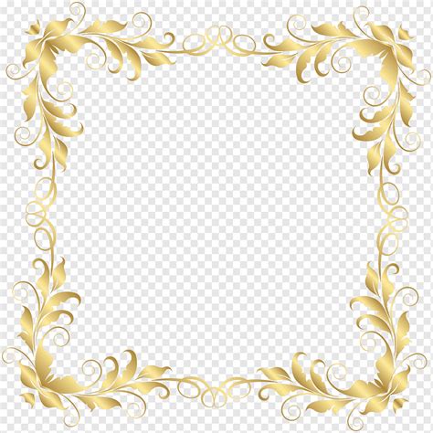 Gold leaf frame cip art, frame, Floral Border Frame, rectangle, border ...