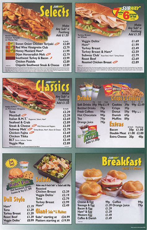 Subway Sandwich Bar restaurant on Narborough Rd, Leicester - Everymenu