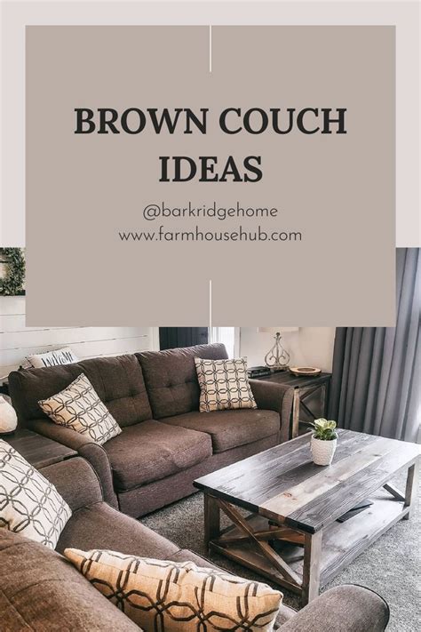 Brown couch ideas | Dark brown couch living room, Brown couch living ...