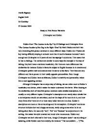 Essay on First Person Narrative - Christopher and Holden - A-Level ...