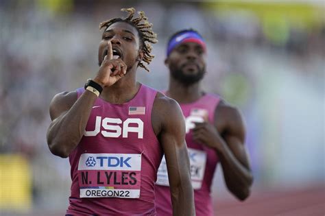 Noah Lyles leads USA's sweep of 200m at World Athletics Championships ...