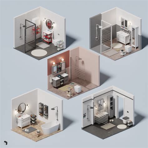 3D Model Ikea Bathroom Setups – Toffu Co