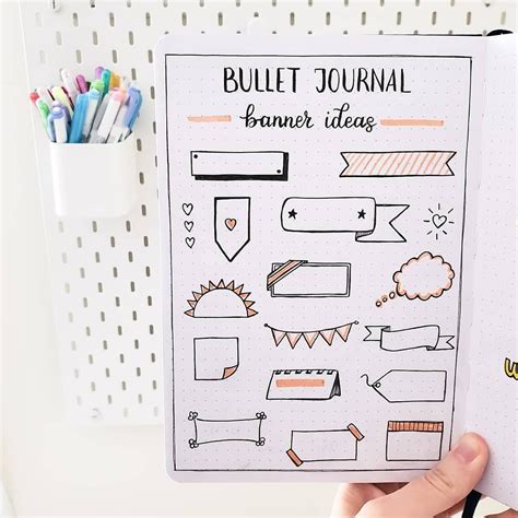 Hi friends. 🙋‍♀️ Today, I'm sharing #bulletjournal banner ideas ...