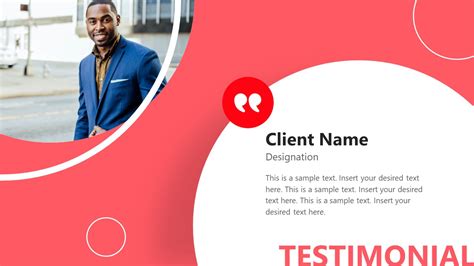 Client Testimonial PowerPoint Template - SlideModel