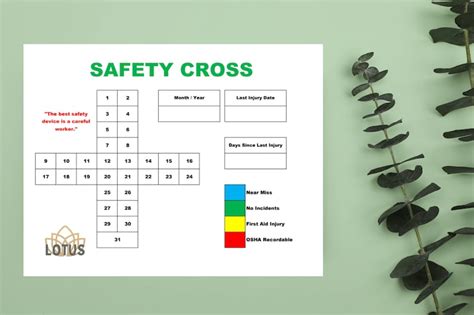 Safety Cross Template, Recordable Incident Tracker, Editable Microsoft ...