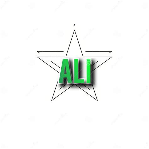 Ali Name Logo Wallpaper with White Background - 2020 Stock Illustration ...