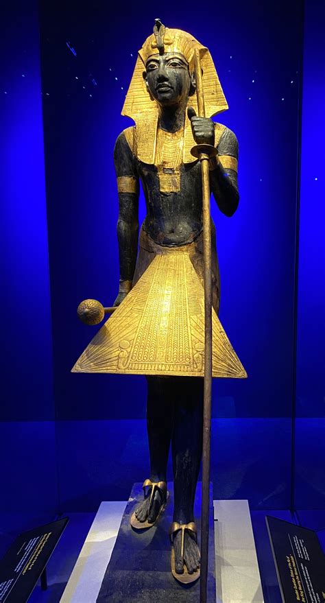 Wooden Guardian Statue of the King Tutankhamun | Tutankhamun, Egyptian ...