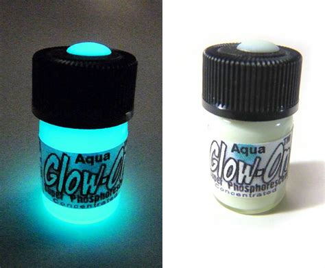 Glow-on® Super Phosphorescent Glow Paint Small 2.3 Ml Vial AQUA - Etsy