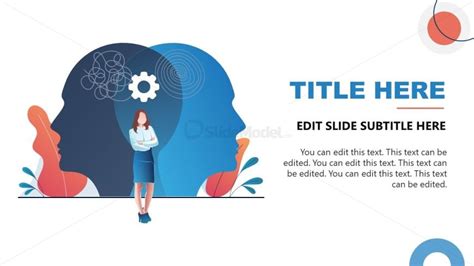 Mental Health Presentation Slide with Brain Illustration - SlideModel