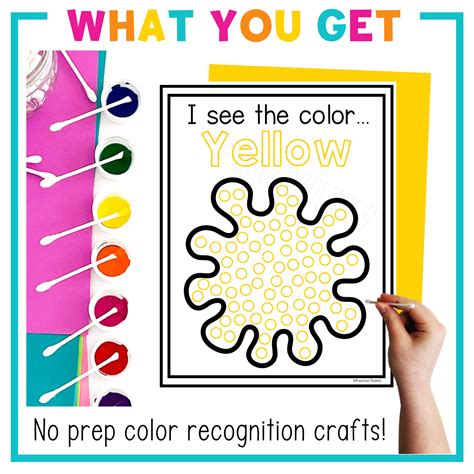 Preschool Colors Q Tip Crafts: Color Yellow – Preschool Packets