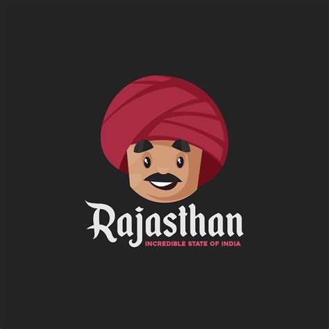 Premium Vector | Rajasthan incredible state of India mascot logo template