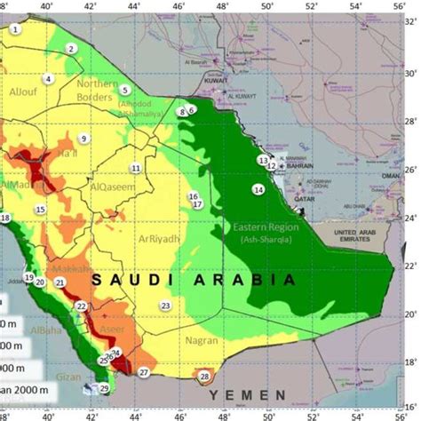 Arabian Peninsula Climate Map