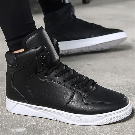 High top Men sneakers Solid Designer Shoes for men casual shoe Non slip ...