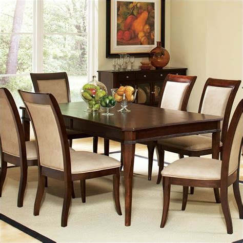 Marseille 7 Piece Dining Table Set in Dark Cherry - MS800T-7Pc-Dining ...