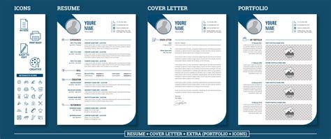 Clean Resume CV Template with Cover Letter and Portfolio 14469958 ...