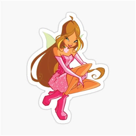 "Flora Fairy Winx Club" Sticker for Sale by milkyplanet | Redbubble