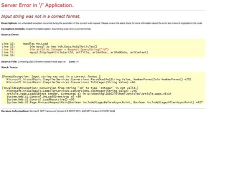 security - ASP.NET - Hacking the yellow screen of death - Stack Overflow