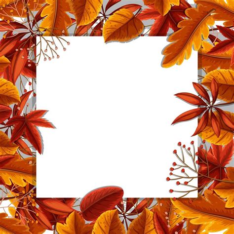 Autumn leaves border concept 694391 Vector Art at Vecteezy