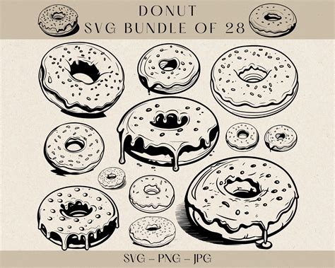 Donut SVG, Donut Vector, Donut Clipart, Donut Png, Donut Silhouette ...