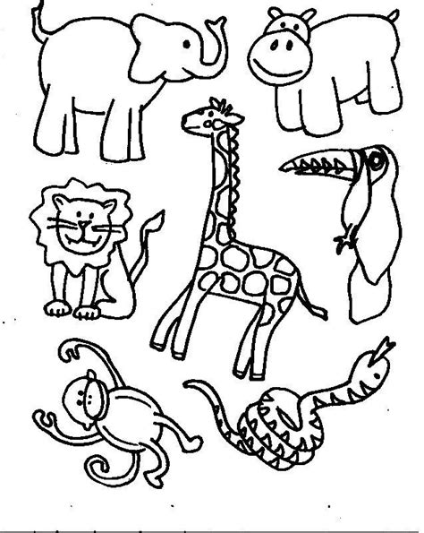 Top 10 Free Printable Jungle Animals Coloring Pages Online | Zoo ...