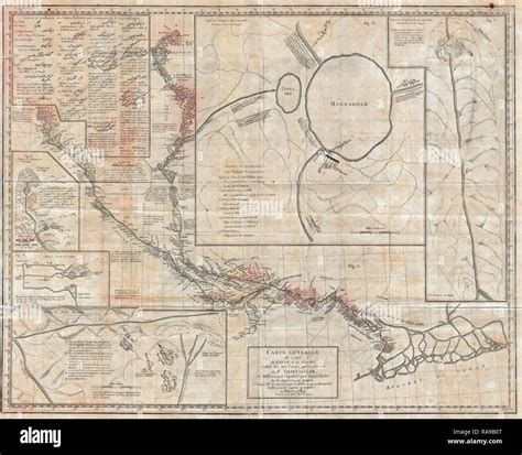 1784, Tiefenthaler Map of the Ganges and Ghaghara Rivers, India ...