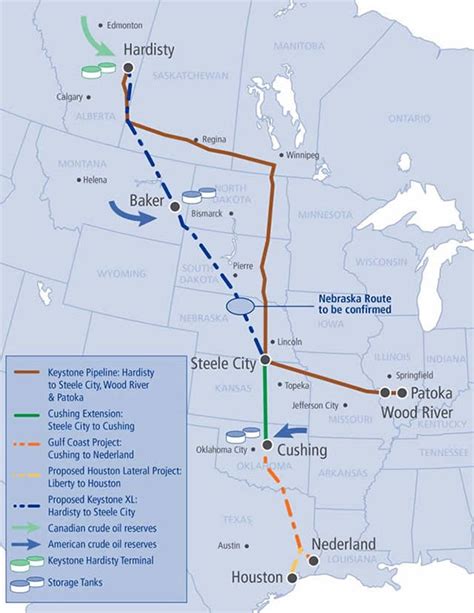 Keystone Pipeline Route Map