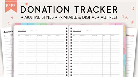 Free Printable Donation Tracker Template - World of Printables