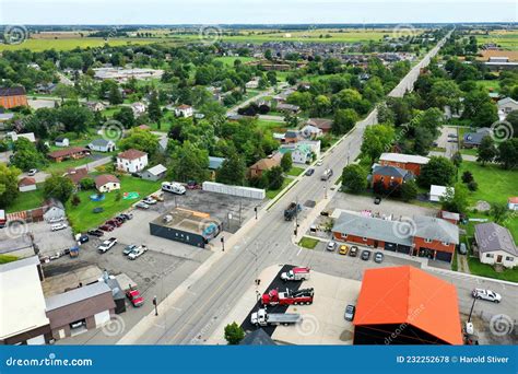 Aerial of the Town of Jarvis, Ontario, Canada Stock Photo - Image of ...