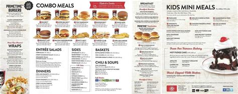 Frisch's Big Boy menu in Reynoldsburg, Ohio, USA