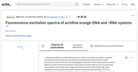 Fluorescence-excitation spectra of acridine orange-DNA and -RNA systems ...