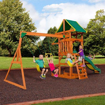 Backyard Discovery Tucson Cedar Wooden Swing Set Image 9 of 11 | Wooden ...