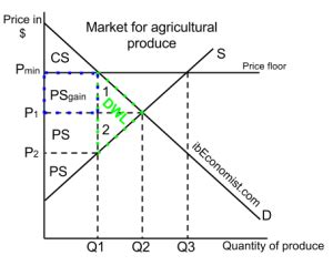 Government Intervention: Minimum Price / Price Floor - IB Notes